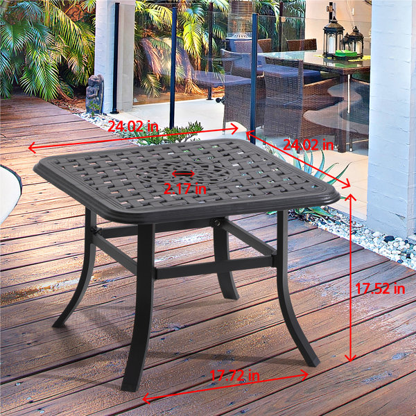 Patio dining tables with umbrella hole hot sale